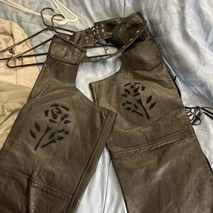 Leather chaps. Size M